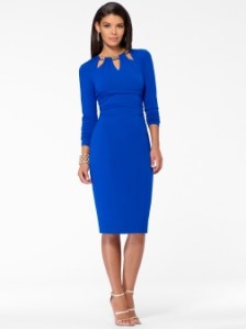 Cobalt Cut Out Jacquard Sheath Dress $79 Cachet