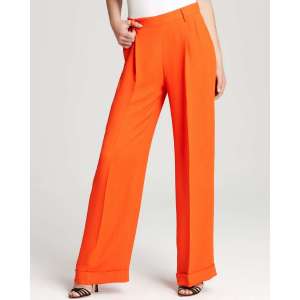 Orange wide leg pants